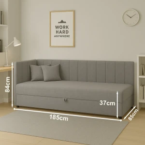 Kontinentální jednolůžko Sofaro 80x180 Šedé