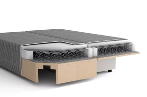 Rozkládací pohovka Lunera Prima 2 manšestr grafitová