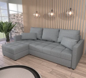 Rohová pohovka s funkcí spaní Domi Malmo Šedá