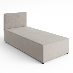 Jednolůžková čalouněná postel SENIVA 90x200 šedá