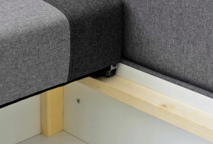 Rozkládací rohová pohovka pro jednu osobu Vaxer Růžovo/Šedá