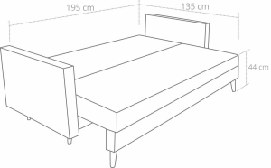 Rozkládací pohovka s boxem Lahti Tmavě béžová