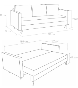 Skandinávská sedací souprava a 2 křesla Růžová