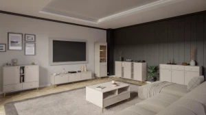 Třídveřová komoda Sakai 1 3F T823 Béžová