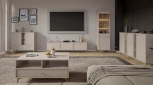 Konferenční stolek se zásuvkou Sakai 1 1S T201 Béžová