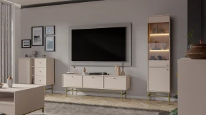 Stojící TV skříňka Sakai 3 3K T303 Béžová