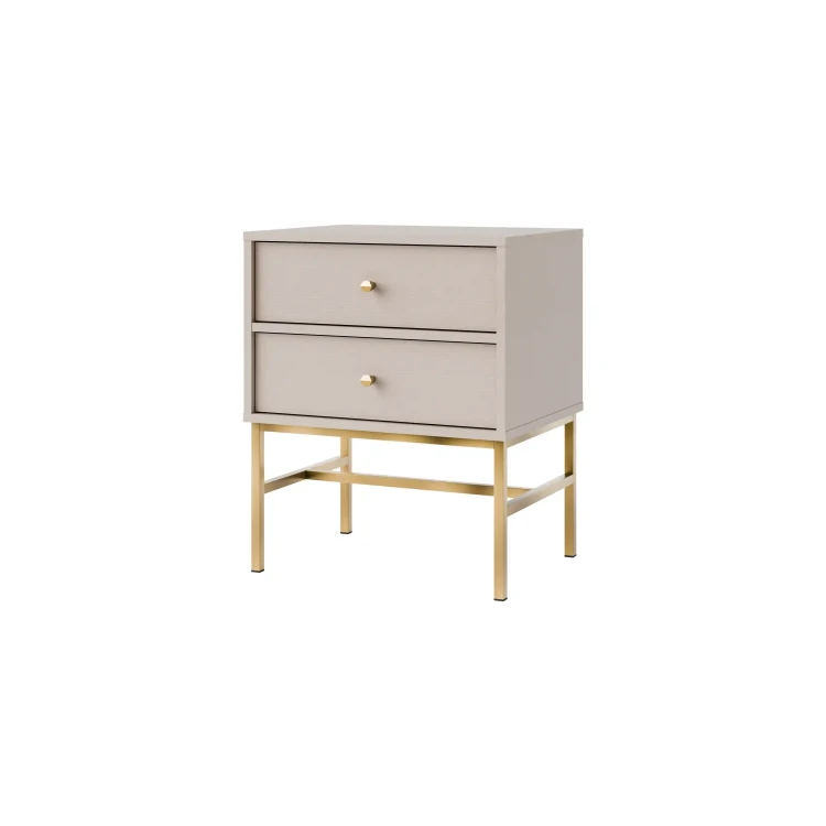 Noční stolek se zásuvkami Sakai 3 2S T801 Béžová