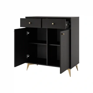 Komoda se zásuvkami Sakai 1 2F 2S T826 Černá