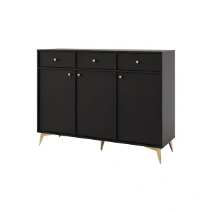 Komoda se zásuvkami Sakai 1 3F 3S T827 Černá