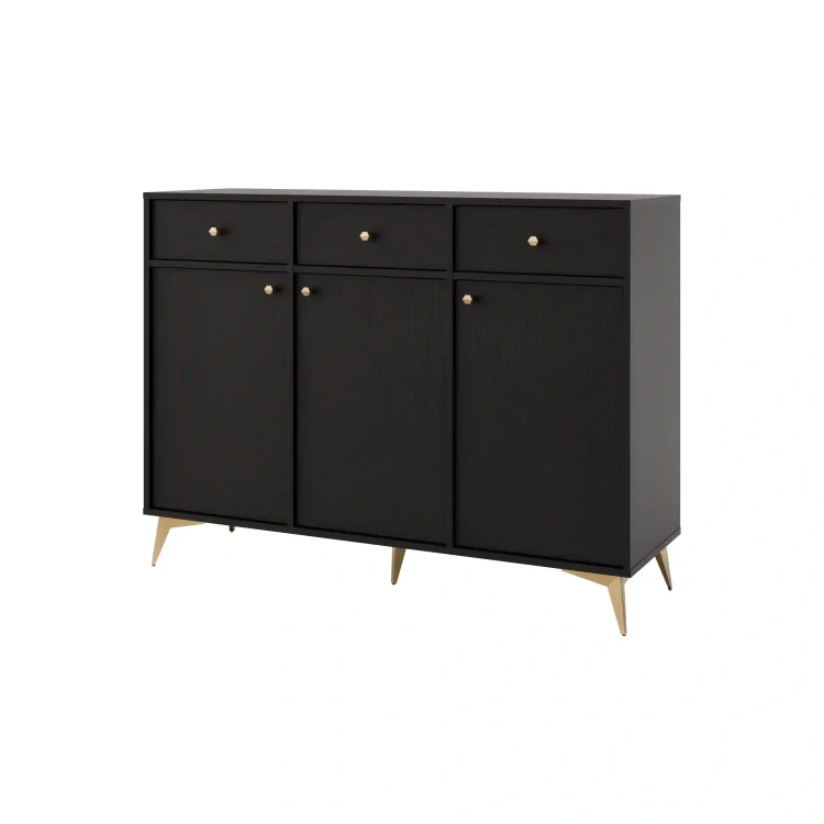 Komoda se zásuvkami Sakai 1 3F 3S T827 Černá
