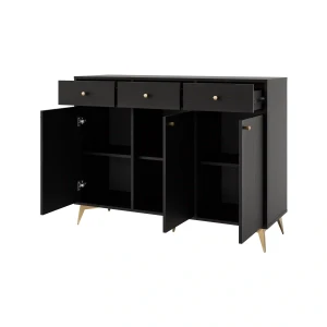 Komoda se zásuvkami Sakai 1 3F 3S T827 Černá