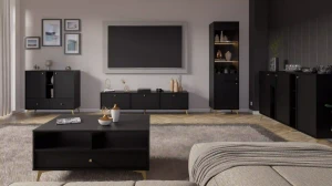 Konferenční stolek se zásuvkou Sakai 1 1S T201 Černá