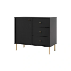 Komoda se zásuvkami Sakai 2 1F 3S T814 Černá