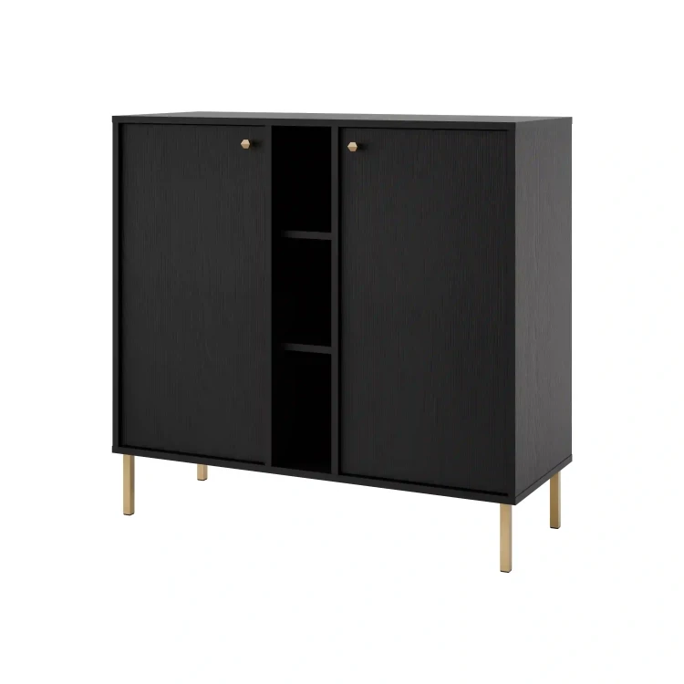 Dvoukřídlá komoda Sakai 2 2F T822 Černá