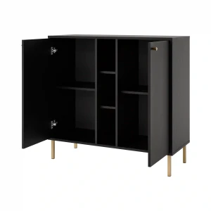 Dvoukřídlá komoda Sakai 2 2F T822 Černá