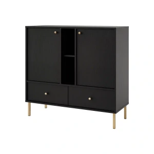 Komoda se zásuvkami Sakai 2 2F 2S T825 Černá