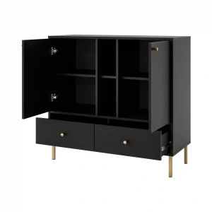 Komoda se zásuvkami Sakai 2 2F 2S T825 Černá