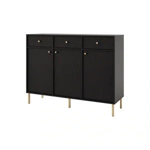 Komoda se zásuvkami Sakai 2 3F 3S T827 Černá