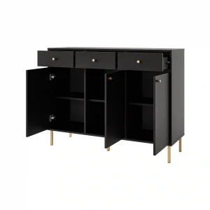 Komoda se zásuvkami Sakai 2 3F 3S T827 Černá