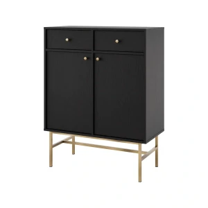 Komoda se zásuvkami Sakai 3 2F 2S T826 Černá