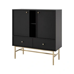Komoda se zásuvkami Sakai 3 2F 2S T825 Černá