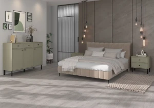 Noční stolek se zásuvkami Sakai 2 2S T801 Eukalyptus