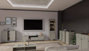 Skleněná vitrína Sakai 2 2F T101 Eukalyptus