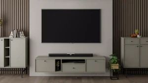 Závěsná TV skříňka Sakai 4 2K 1S T313 Eukalyptus