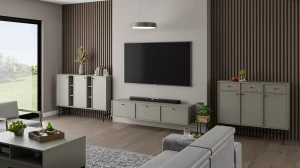 Závěsná TV skříňka Sakai 4 3K T303 Eukalyptus