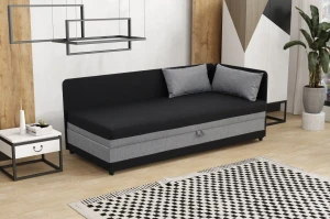 Jednolůžková postel s úložným prostorem Hirek Eko 80x200 Černá/Šedá