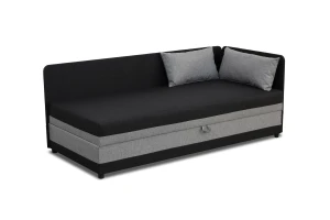 Jednolůžková postel s úložným prostorem Hirek Eko 80x200 Černá/Šedá