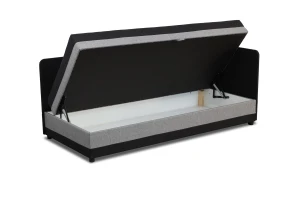 Jednolůžková postel s úložným prostorem Hirek Eko 80x200 Černá/Šedá