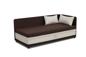 Jednolůžková postel s úložným prostorem Hirek Eko 90x200 Hnědá/Ecru