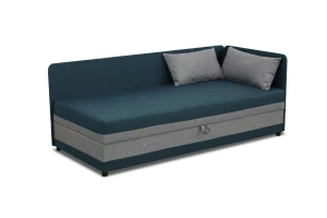 Jednolůžková postel s úložným prostorem Hirek Eko 90x200 Tyrkysová/Šedá