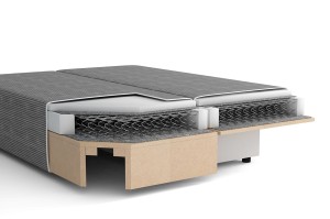 Rozkládací pohovka s funkcí spaní SILVER PRIMA manšestr růžová