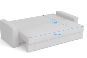 Rozkládací pohovka s funkcí spaní SILVER PRIMA manšestr šedá