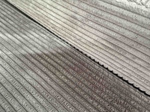 Rozkládací pohovka s funkcí spaní SILVER PRIMA manšestr šedá