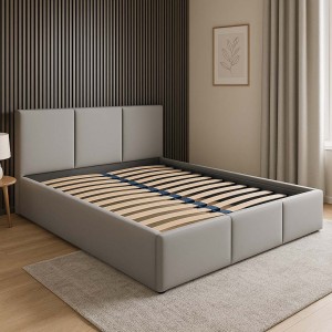 Čalouněná postel s úložným prostorem VELORA 180x200 bílá ekokůže