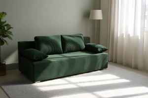 Rozkládací pohovka Lunera Prima 2 manšestr zelená