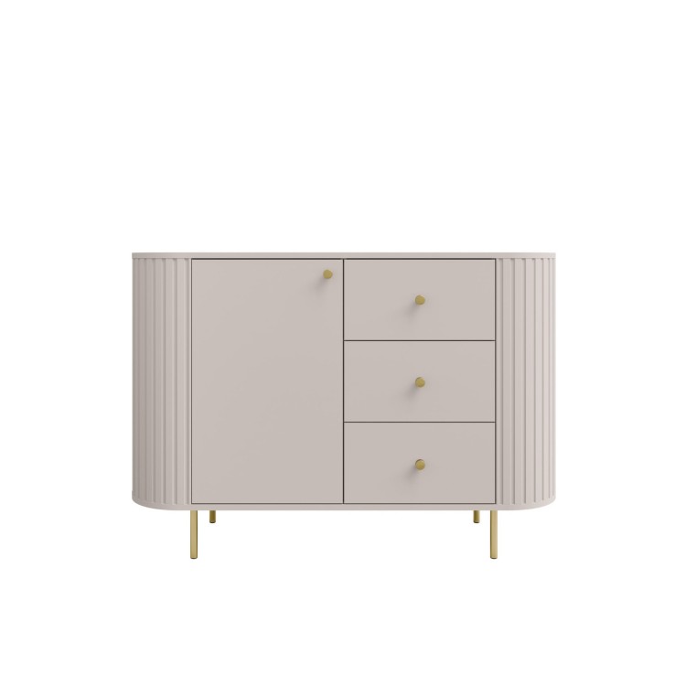 Komoda do obývacího pokoje se třemi zásuvkami Flana 813 1F3S Béžová