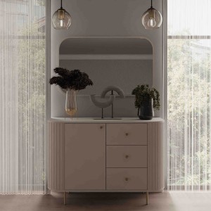 Komoda do obývacího pokoje se třemi zásuvkami Flana 813 1F3S Béžová