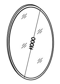 Kulaté závěsné zrcadlo k toaletnímu stolku Flana 701 Béžové