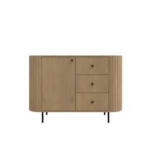 Komoda do obývacího pokoje se třemi zásuvkami Flana 813 1F3S Dub Cremona