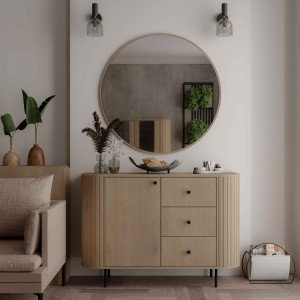 Komoda do obývacího pokoje se třemi zásuvkami Flana 813 1F3S Dub Cremona