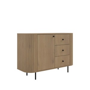 Komoda do obývacího pokoje se třemi zásuvkami Flana 813 1F3S Dub Cremona