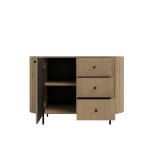 Komoda do obývacího pokoje se třemi zásuvkami Flana 813 1F3S Dub Cremona
