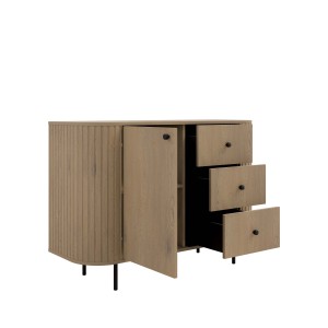 Komoda do obývacího pokoje se třemi zásuvkami Flana 813 1F3S Dub Cremona