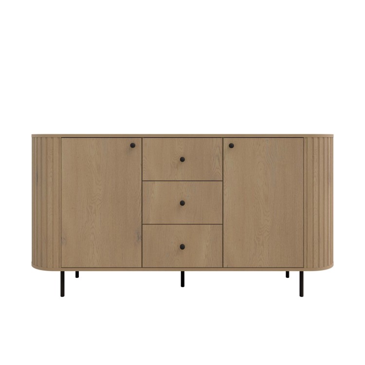 Komoda do obývacího pokoje se třemi zásuvkami Flana 823 2F3S Dub Cremona