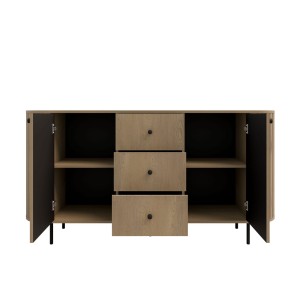 Komoda do obývacího pokoje se třemi zásuvkami Flana 823 2F3S Dub Cremona