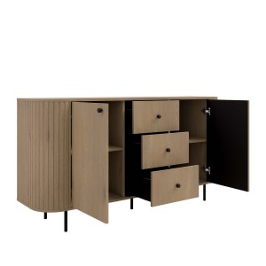 Komoda do obývacího pokoje se třemi zásuvkami Flana 823 2F3S Dub Cremona